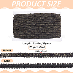 Плетеная кружевная отделка из полиэстера&nbsp;OCOR-WH0110-14C