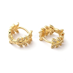 Orecchini a cerchio con foglia di zirconi chiari&nbsp;ZIRC-Q201-10G