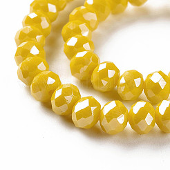 Chapelets de perles en verre électroplaqué&nbsp;EGLA-A034-P2mm-A07