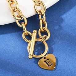 Браслеты с подвесками из нержавеющей стали 304 золотистого цвета&nbsp;LS-NJEW-K284-01G-E