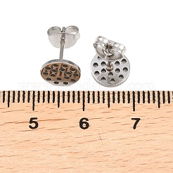 Фурнитура для сережек-гвоздиков из нержавеющей стали 304&nbsp;STAS-P434-06B-P