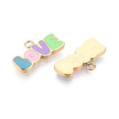 Pendentifs en acier inoxydable 304 émaillés&nbsp;X1-STAS-T068-02A
