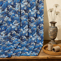 Tissu de coton à motif ondulé&nbsp;DIY-WH0591-637