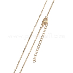 Colliers à pendentif en zircone cubique transparent micro pavé en laiton&nbsp;NJEW-H100-12G