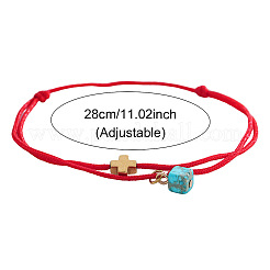Synthetische Türkis Perlen Charm Armbänder&nbsp;IR3268-2