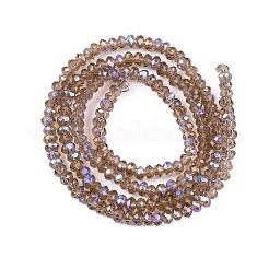 Chapelets de perles en verre électroplaqué&nbsp;EGLA-A044-T1mm-L16