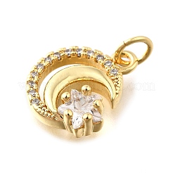 Латуни стразами подвески&nbsp;KK-D362-01G