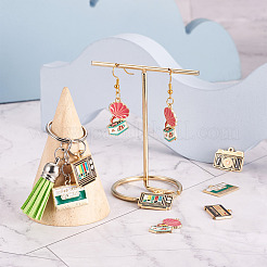 20шт 5 стиля подвески из цинкового сплава с эмалью&nbsp;ENAM-CD0001-19