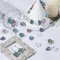 120шт. 10 стиля гальванических прозрачных стеклянных бусин&nbsp;EGLA-SP0001-25