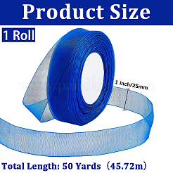 1 Rolle transparentes Organzaband&nbsp;SRIB-CY0001-22A-01