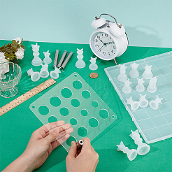 Наборы силиконовых форм для изготовления шахматной доски своими руками&nbsp;DIY-BC0015-43