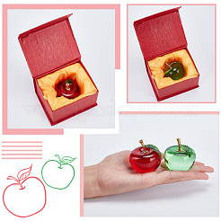 2 шт. 2 цвета яблочное стекло домашние украшения&nbsp;DJEW-NB0001-31