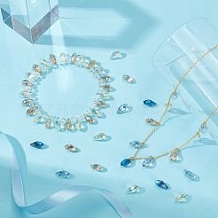 4 цвет гальванизированные прозрачные стеклянные бусины&nbsp;GLAA-GA0002-36B