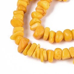 Окрашенные натуральные желтые нефритовые бусинки&nbsp;G-ZX005-13E