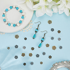 360шт 12 стиля колпачки из сплава в тибетском стиле&nbsp;TIBE-SC0002-32