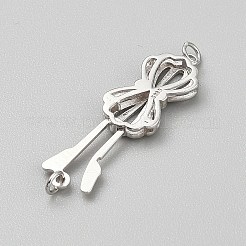 925 Sterling Silber Boxschließen&nbsp;STER-WH0004-062P