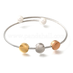 Bracelets en acier inoxydable 304 en forme de corde torsadée&nbsp;BJEW-C091-01GP