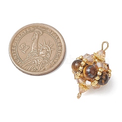 Подвески-фонарики из натурального тигрового глаза&nbsp;PALLOY-MZ01176-02