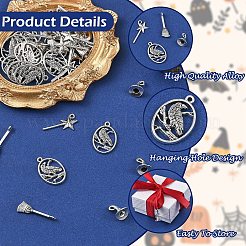 80 pièces 4 styles pendentifs en alliage de zinc de style tibétain&nbsp;TIBEP-YW0012-43