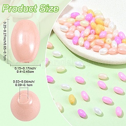 350 Stück 7 Farben undurchsichtige Farben Glanzglasperlen&nbsp;SEED-YW0003-23