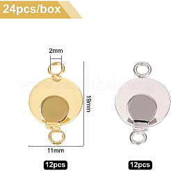 28 шт. 2-х цветные латунные соединительные звенья&nbsp;KK-BC0002-53