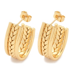 201 серьги-гвоздики из нержавеющей стали&nbsp;LS-EJEW-Q026-21G-B