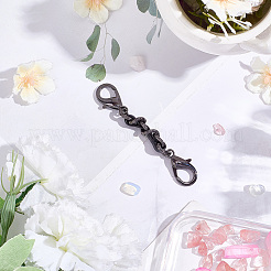 1 шт. черный кожаный сплав pu chain удлинитель для кошелька ремешка для изготовления кошелька&nbsp;PURS-CL0001-10C