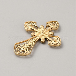 Cabochon incrociati con strass in lega&nbsp;FIND-WH0152-535G