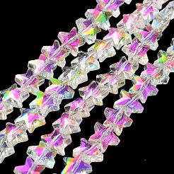 Гальванизируйте прозрачные стеклянные бусины&nbsp;EGLA-Z003-HR01