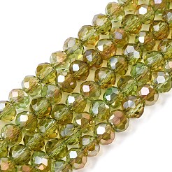 Стеклянные бусины с гальваническим покрытием &nbsp;EGLA-A034-T4mm-J02