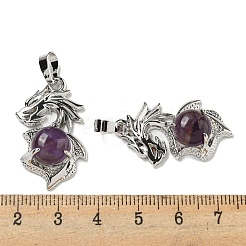 Подвески из натурального аметиста &nbsp;G-G111-01P-05