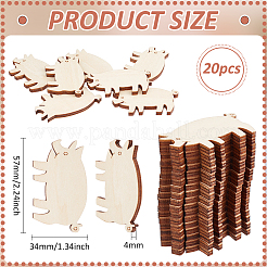 20 Stück Holzseidenspule&nbsp;AJEW-BC0008-14A