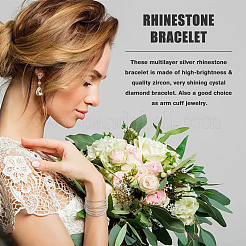 4шт. набор теннисных браслетов с кристаллами и стразами в 4 стилях&nbsp;BJEW-FI0001-57