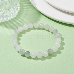 Braccialetti elasticizzati con perline rotonde di quarzo naturale da donna&nbsp;BJEW-TA00385