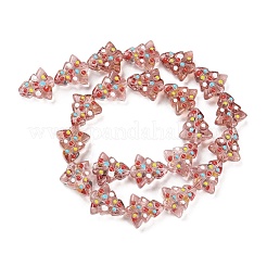 Brins de perles de verre bosselées faites à la main&nbsp;LAMP-F032-08C