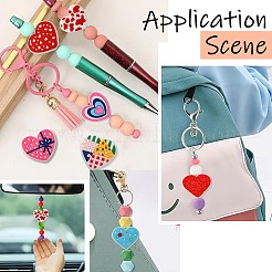 16шт 8 цвета силиконовые бусины&nbsp;FIND-CJ0003-10