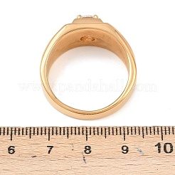 Кольца из нержавеющей стали 304 с микропаве из кубического циркония&nbsp;RJEW-D336-08G