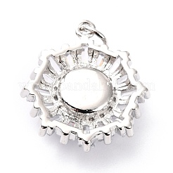 Латунные микро проложить кубического циркония подвески&nbsp;ZIRC-O044-21B-P