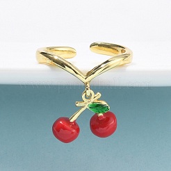 Латунные с эмалевыми манжетами&nbsp;RJEW-Q019-02A-G