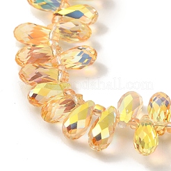 Стеклянные бусины с гальваническим покрытием &nbsp;EGLA-B006-01A-HP03