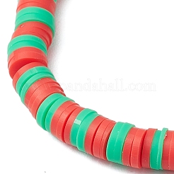 9 set di braccialetti elastici con perline incrociate in argilla polimerica e acrilico per le donne&nbsp;BJEW-JB101001