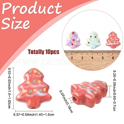 10шт 10 цвета фарфоровые бусины ручной работы&nbsp;PORC-YW0001-46