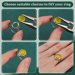 1 pièce de bague réglable en argent sterling plaqué rhodium avec 925 composants&nbsp;FIND-PH0023-51