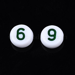 Perle acriliche opache bianche&nbsp;MACR-T038-18-9