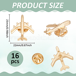 16 шт. броши из сплава в виде самолета для одежды рюкзака&nbsp;JEWB-PH0001-45KCG
