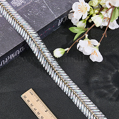 Catena di rifinitura per cintura da sposa con strass hotfix in vetro&nbsp;DIY-WH0899-718A