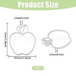 Supports de cabochon pendentif en alliage 24 pièces&nbsp;FIND-CA0011-57S