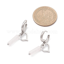 Ohrringe aus Säule aus Rosenquarz&nbsp;EJEW-JE06791-02