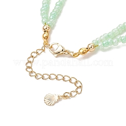 Glasperlen-Mehrstrangarmbänder Armbänder für Damen&nbsp;BJEW-JB12039-01