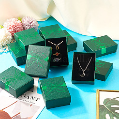 12 шт. подарочные коробки для хранения украшений из бумаги с бантом&nbsp;CON-TA0001-24A